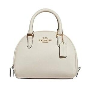 #166 NWT - Coach Cross Grain Leather Sydney Satchel Bag in Chalk